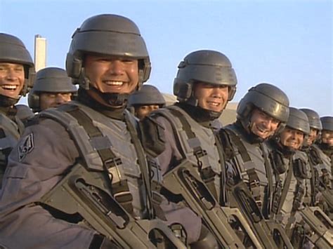 The shower scene is the most important part of ‘Starship Troopers…